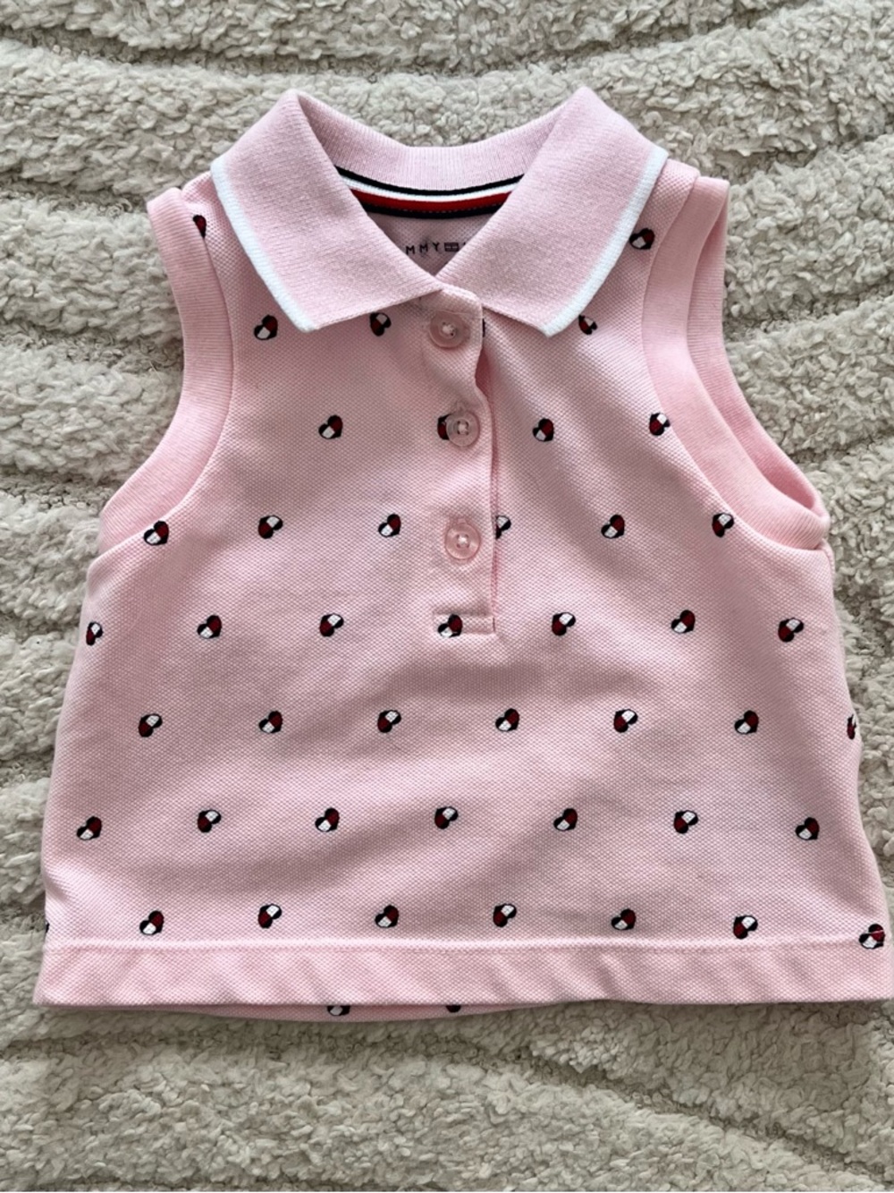 Tommy Hilfiger 9-12 Month Pink Sleeveless Polo with Matching Skirt